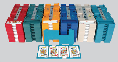 Special deck for bridge dealing machine